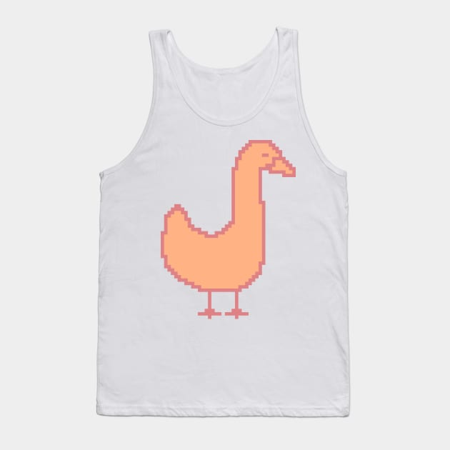 Pixelart Goose Peach Fuzz Pantone Color of the Year 2024 Tank Top by ellenhenryart